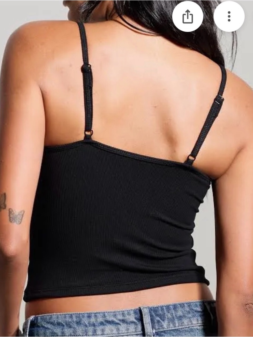 Navy Ribbed Brami Tank - Picture 2 of 2